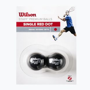 Wilson Staff Squash Balls Red Dot 2 pcs black WRT617700+