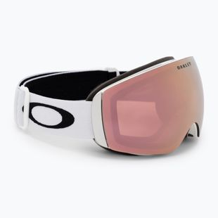 Oakley Flight Deck matte white/prizm rose gold iridium ski goggles OO7064-C9