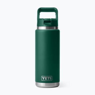Thermal bottle YETI Rambler Straw 769 ml black forest green