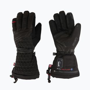Women's ski glove Lenz Heat Glove 6.0 Finger Cap black
