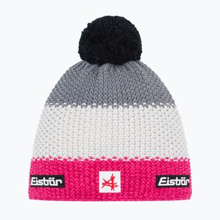 Children's winter hat Eisbar Stan Pompon SA pink meliert/white/graumele