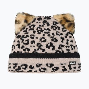 Children's winter hat Eisbar Stephie beige/leopard print