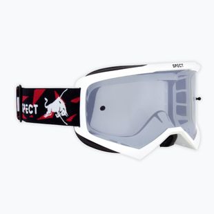 Bike goggles Red Bull SPECT Evan shiny white/smoke silver mirror