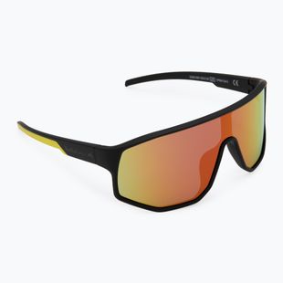 Red Bull SPECT Dash black/smoke with pinkish revo sunglasses