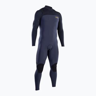 Men's swimming wetsuit ION Seek Amp 5/4 Front Zip blue nights