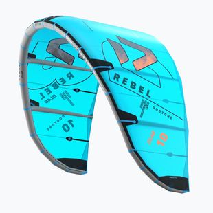 Kitesurfing kite Duotone Rebel D/LAB Turquoise/Grey