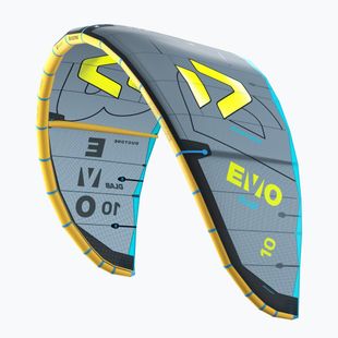 Kitesurfing kite Duotone Evo D/LAB dark grey/lime