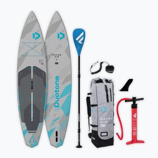 Inflatable SUP board set DUOTONE iSUP Raven Air SLS 12'6 2026 light grey