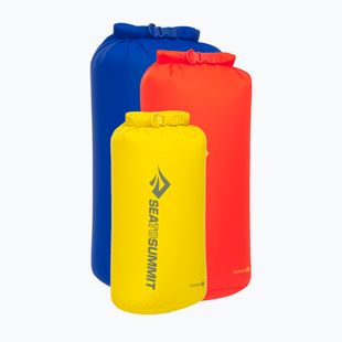 Waterproof bag set Sea to Summit Lightweight Dry Bag 3 pcs. 8, 13, 20 l surf the web/sulphur/spicy orange
