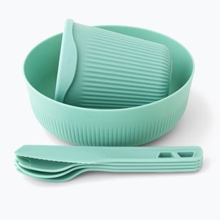 Travel tableware set Sea to Summit Passage Dinnerware aqua sea