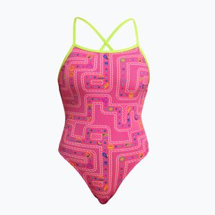 Children's one-piece swimsuit Funkita Tie Me Tight One Piece packed pink