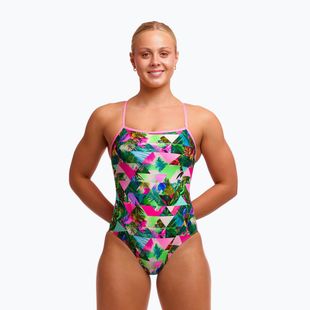 Women's one-piece swimsuit Funkita Single Strap One Piece sub lime