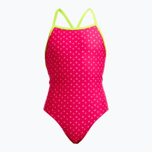 Children's one-piece swimsuit Funkita Strapped In One Piece pink proton