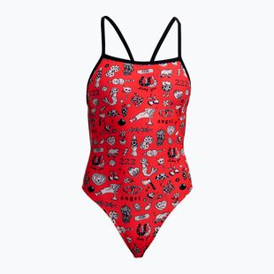 Ladies' one-piece swimsuit Funkita Single Strength One Piece scribbles