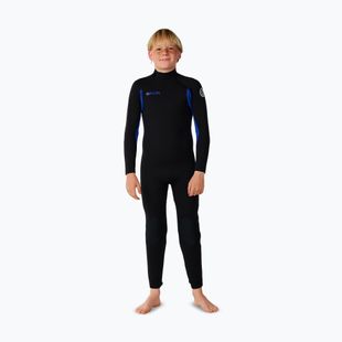 Children's swimming wetsuit Rip Curl Trad 4/3 mm Back Zip black/blue