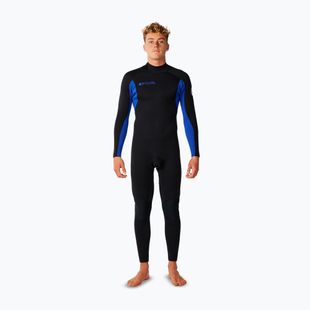 Men's swimming wetsuit Rip Curl Trad 3/2 mm Back Zip black/blue