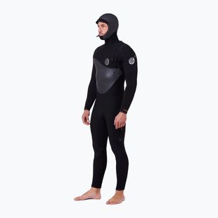 Men's wetsuit Rip Curl Flashbomb Heatseeker 5/4mm Hooded Zip Free black