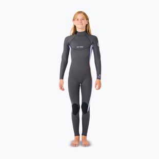 Children's wetsuit Rip Curl Dawn Patrol Back Zip 4/3mm GB Jr charcoal grey