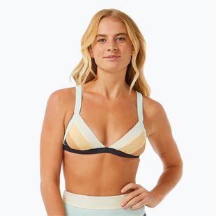 Rip Curl Block Party Spliced Fixed Tri navy swimsuit top