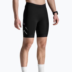 Men's 2XU Core Tri 8" triathlon shorts black/white