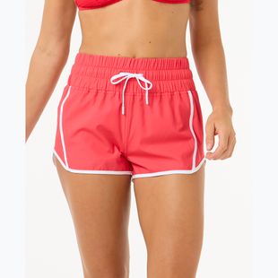 Women's Rip Curl High Waist Retro Volley 3" swim shorts hibiscus red