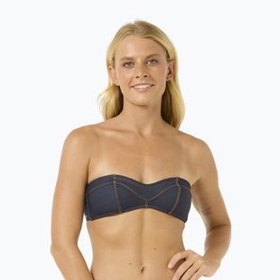 Rip Curl Dalias Denim Bandeau swimsuit top denim blue