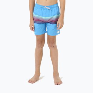 Rip Curl Surf Revival Volley blue paint children's swim shorts