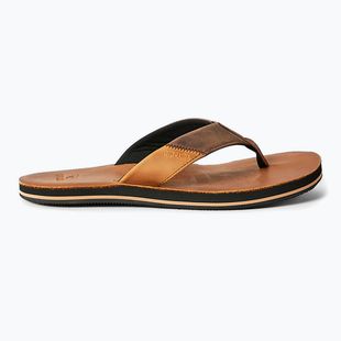 Men's Rip Curl Oxford Leather tan flip flops