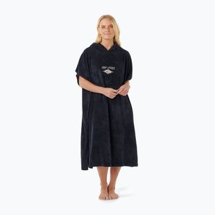 Women's poncho Rip Curl Classic Surf Hooded black/off white