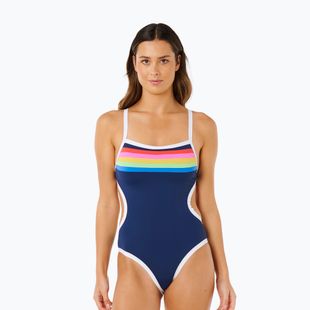 Women's one-piece swimsuit Rip Curl Surf Stripe Cheeky dark navy