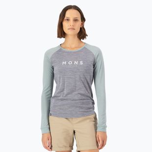 Women's thermal longsleeve Mons Royale Icon Raglan grey heather