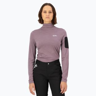 Women's Mons Royale Diversion Mock Neck thermal longsleeve mauve