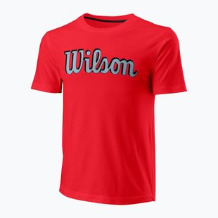 Men's tennis shirt Wilson Script Eco Cotton Tee wilson red