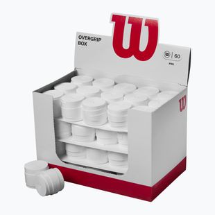 Wilson Pro Overgrip tennis racket wraps 60 pcs white.