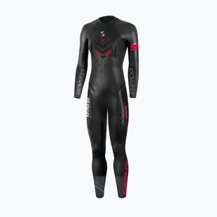 Women's triathlon wetsuit Synergy Adrenaline Full Sleeve 5 mm black/red