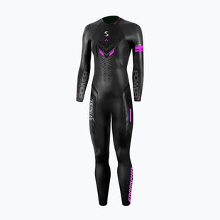 Women's triathlon wetsuit Synergy Endorphin Full Sleeve 5/3 mm black/pink