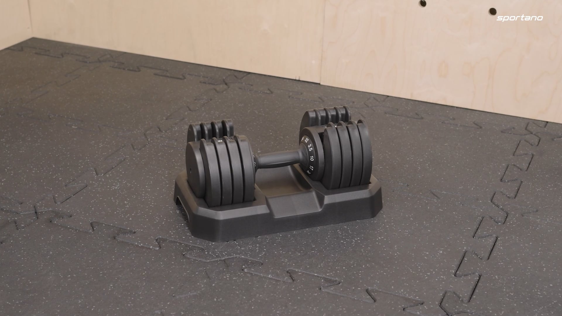 TREXO adjustable dumbbell TXO-B4W005 32 kg black