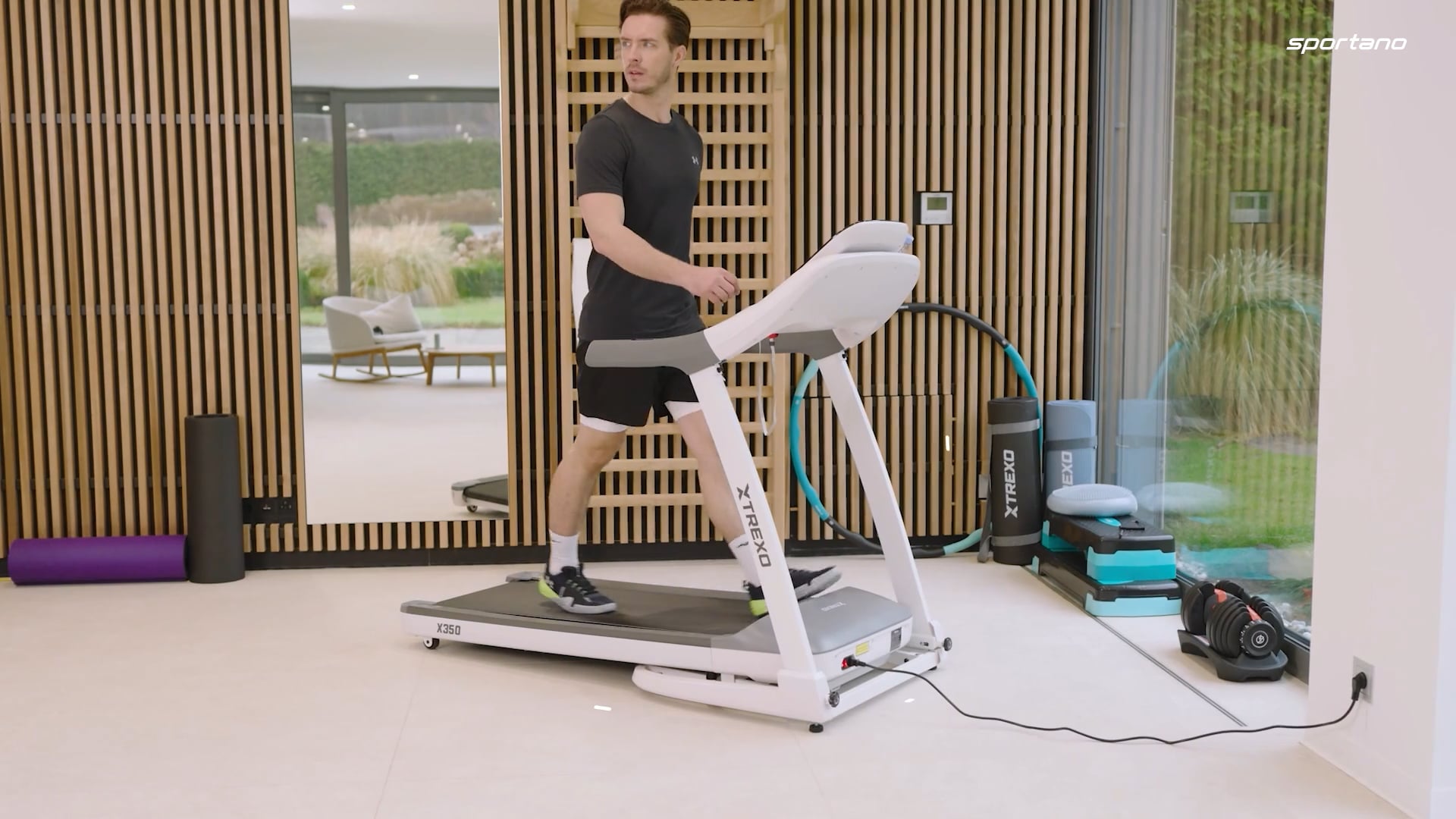 TREXO TXO-X350-W electric treadmill white