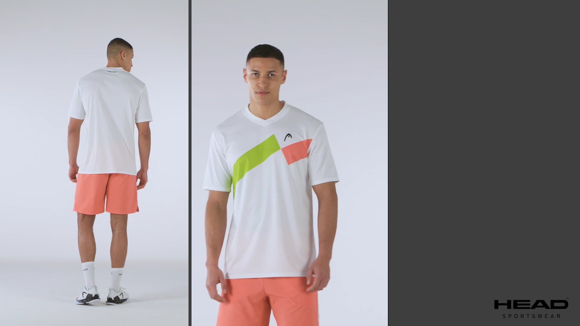 HEAD men's tennis shirt Topspin gi/print perf m