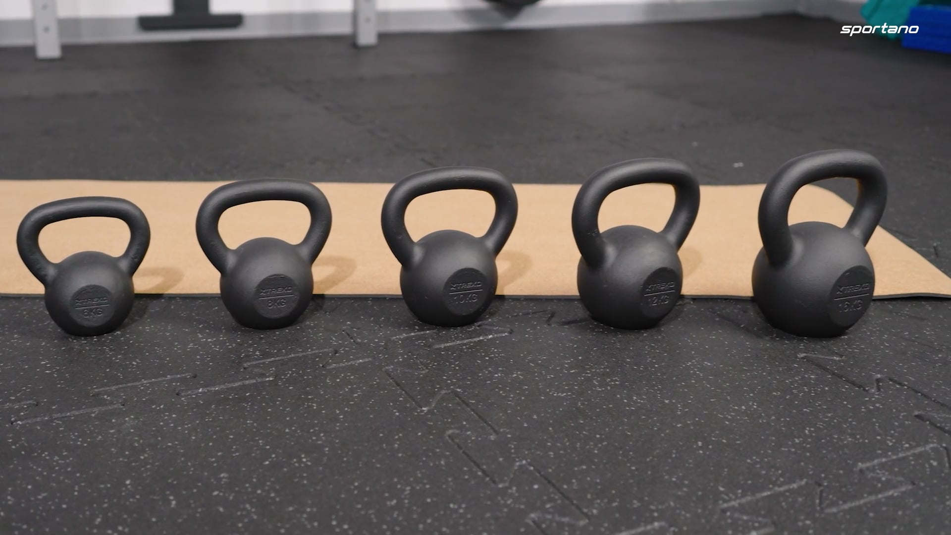 Cast-iron kettlebell TREXO 10kg black