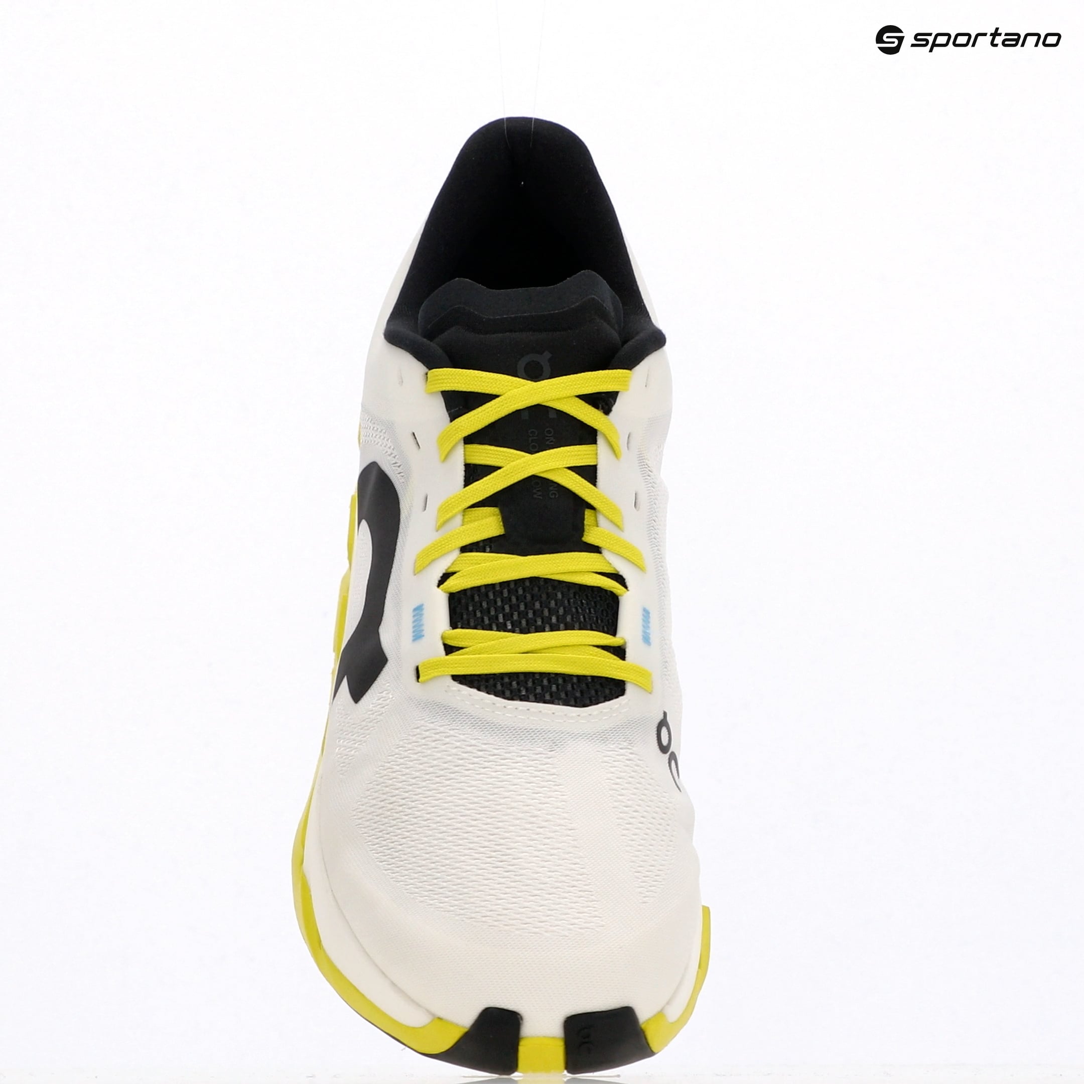 Men's On Cloudflow 5 white/lime running shoes
