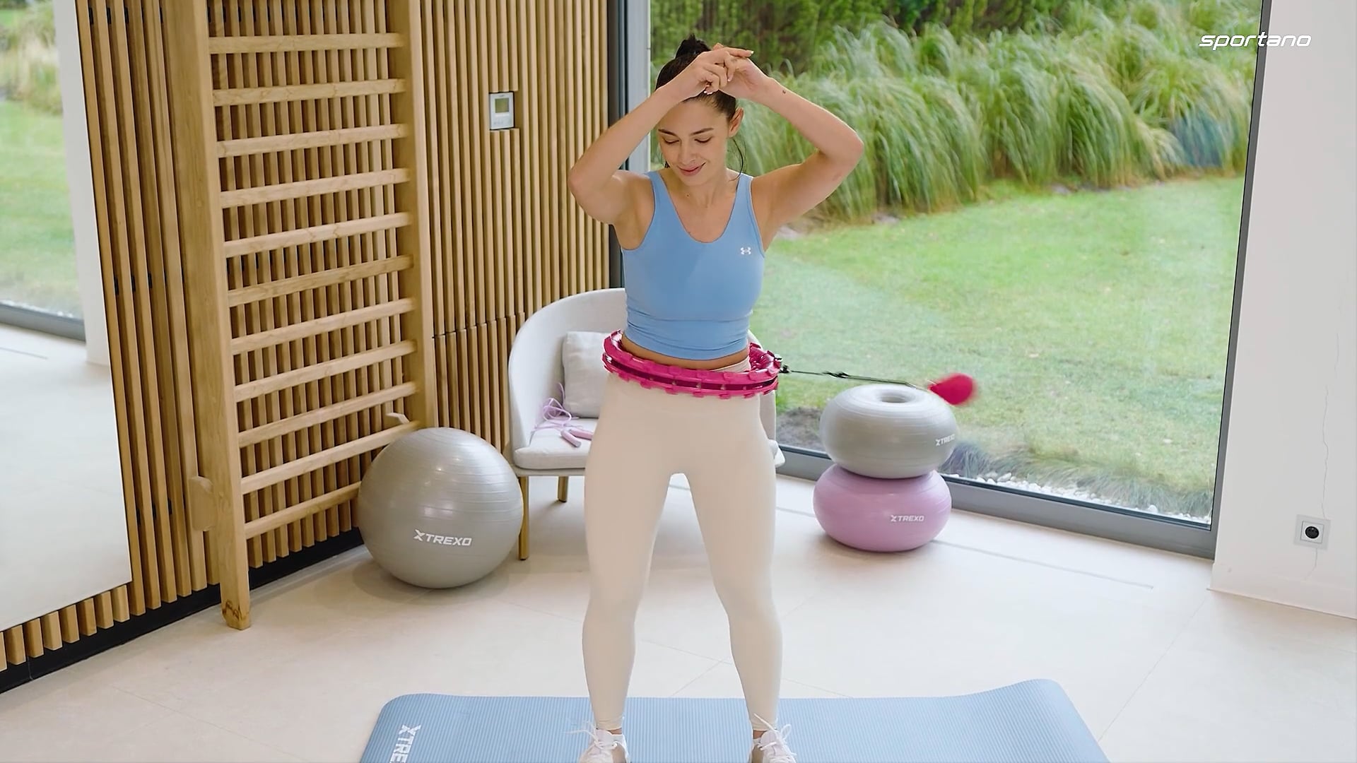 XTREXO TXO-B4Z036-VT hula hoop with weight purple