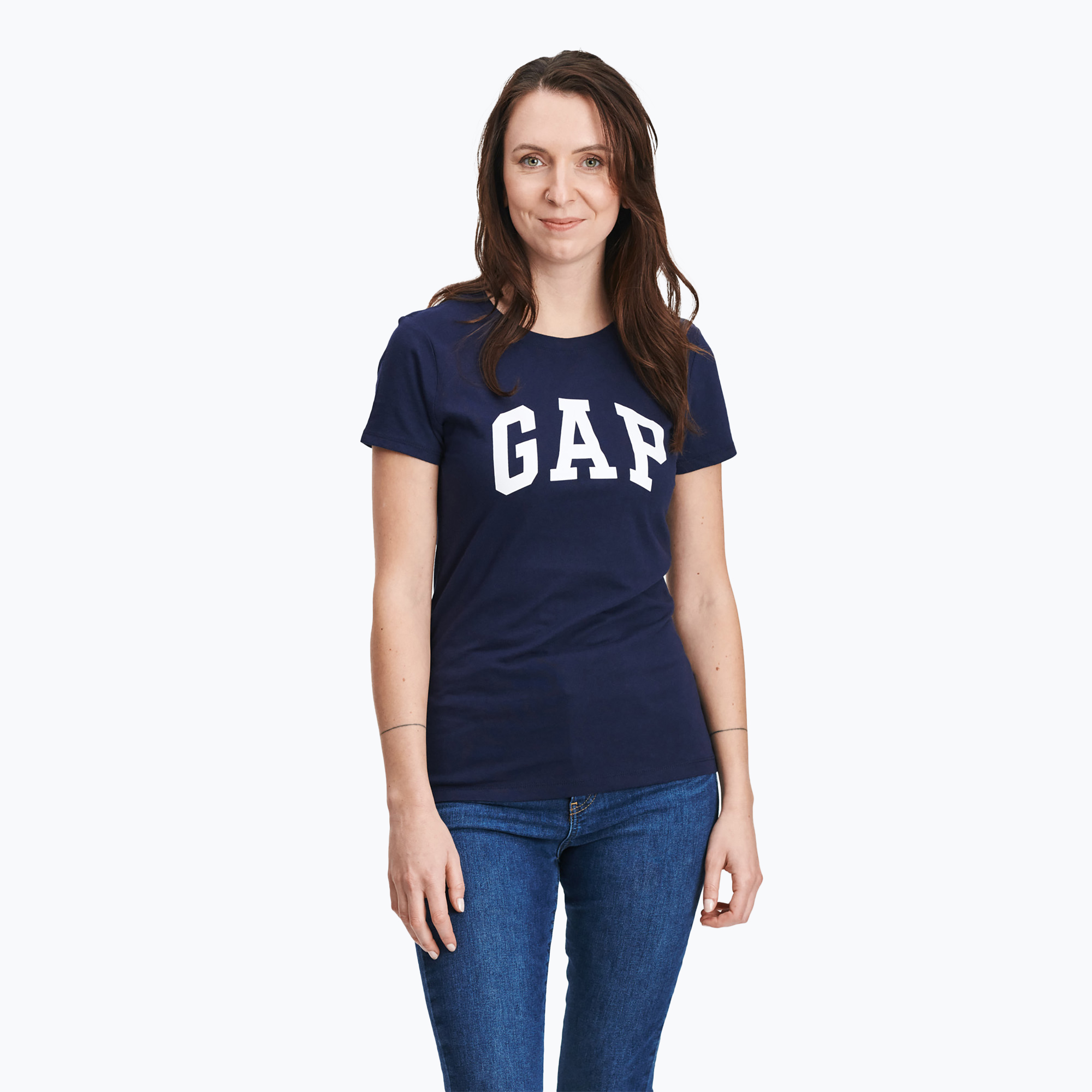 Women's GAP V-Gap SS Classic Tee navy uniform (XS)