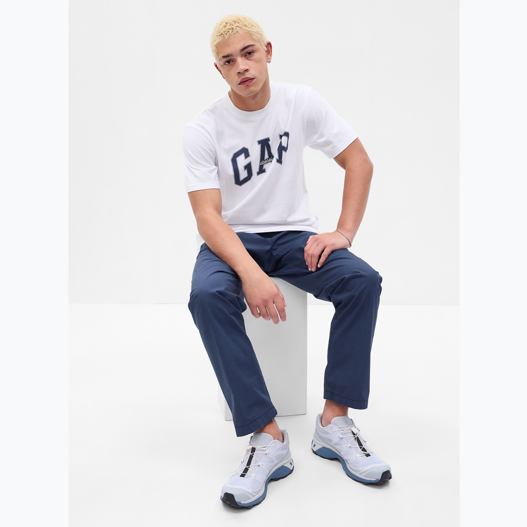 Men's GAP SS Archive Logo T shirt optic white (M)