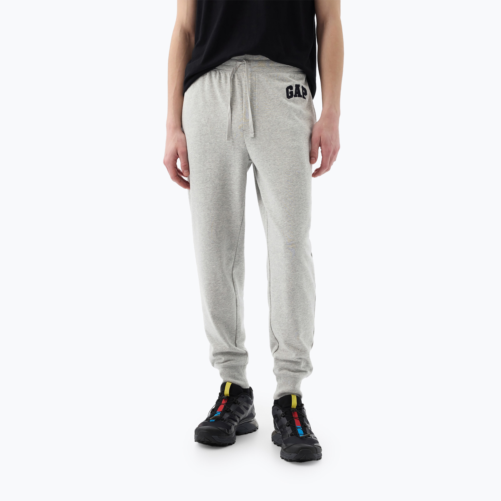 Men's GAP Heritage French Terry Loggo Jogger trousers light heather grey (XL)