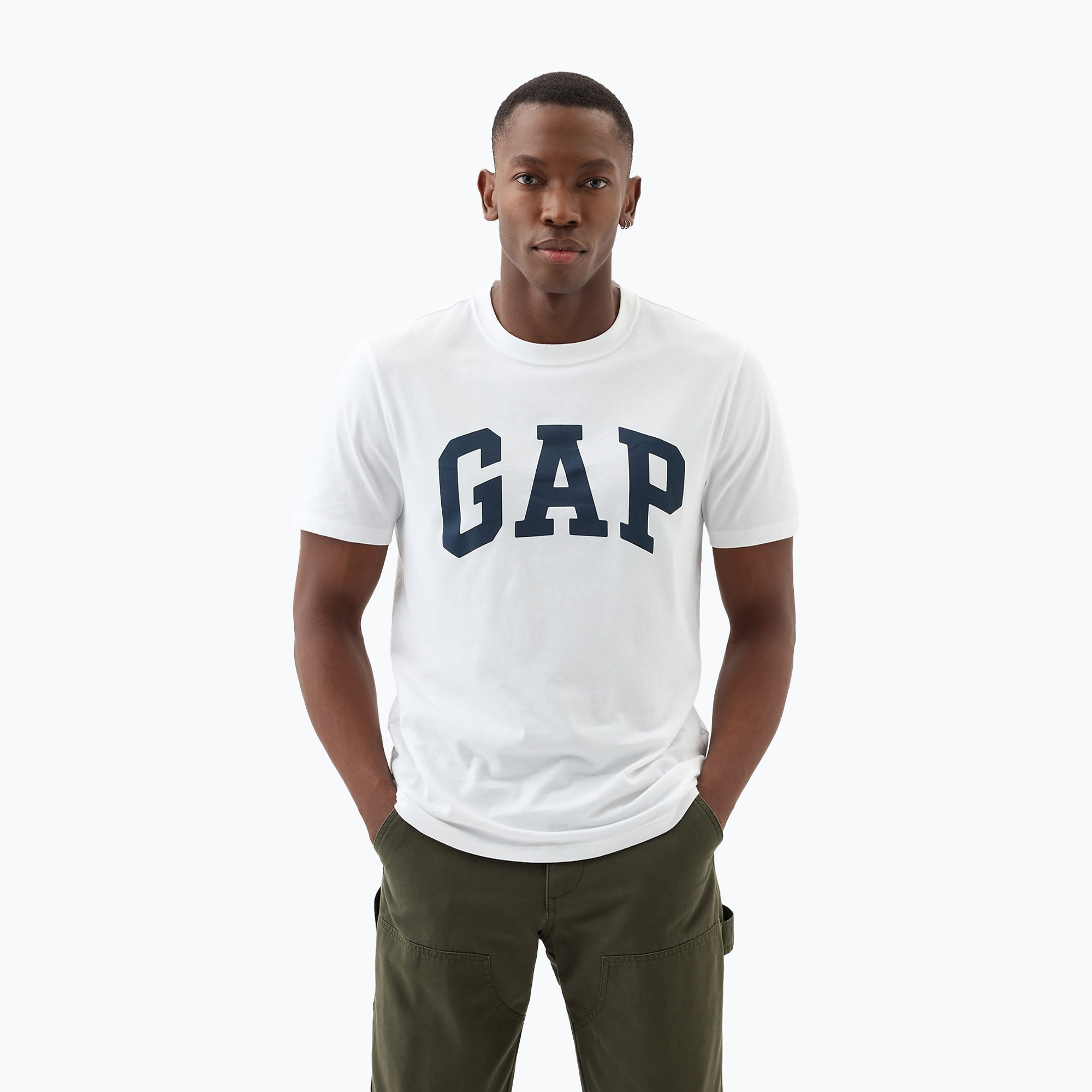 Men's GAP Soft Basic Logo white global T-shirt