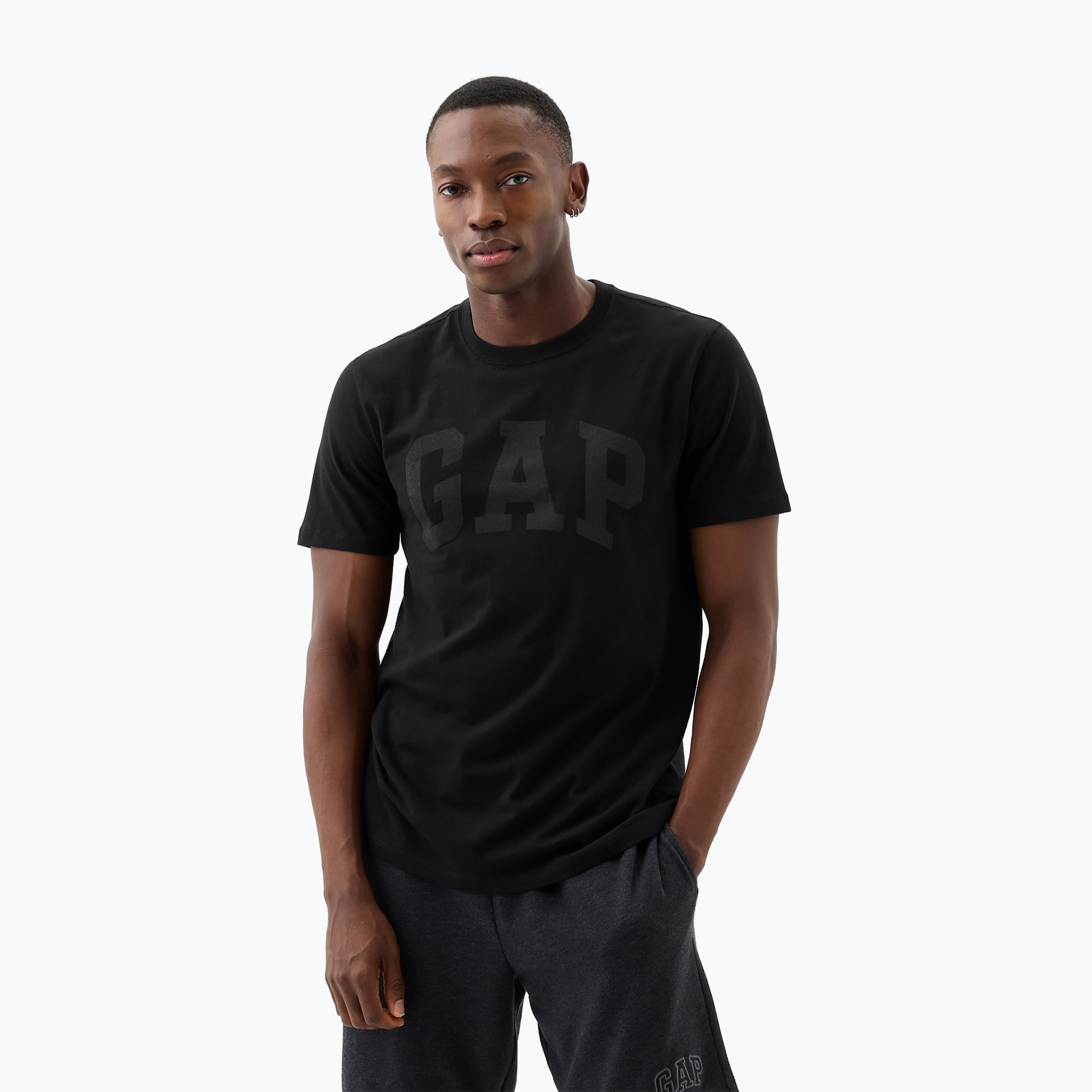 Men's GAP Soft Basic Logo T-shirt true black