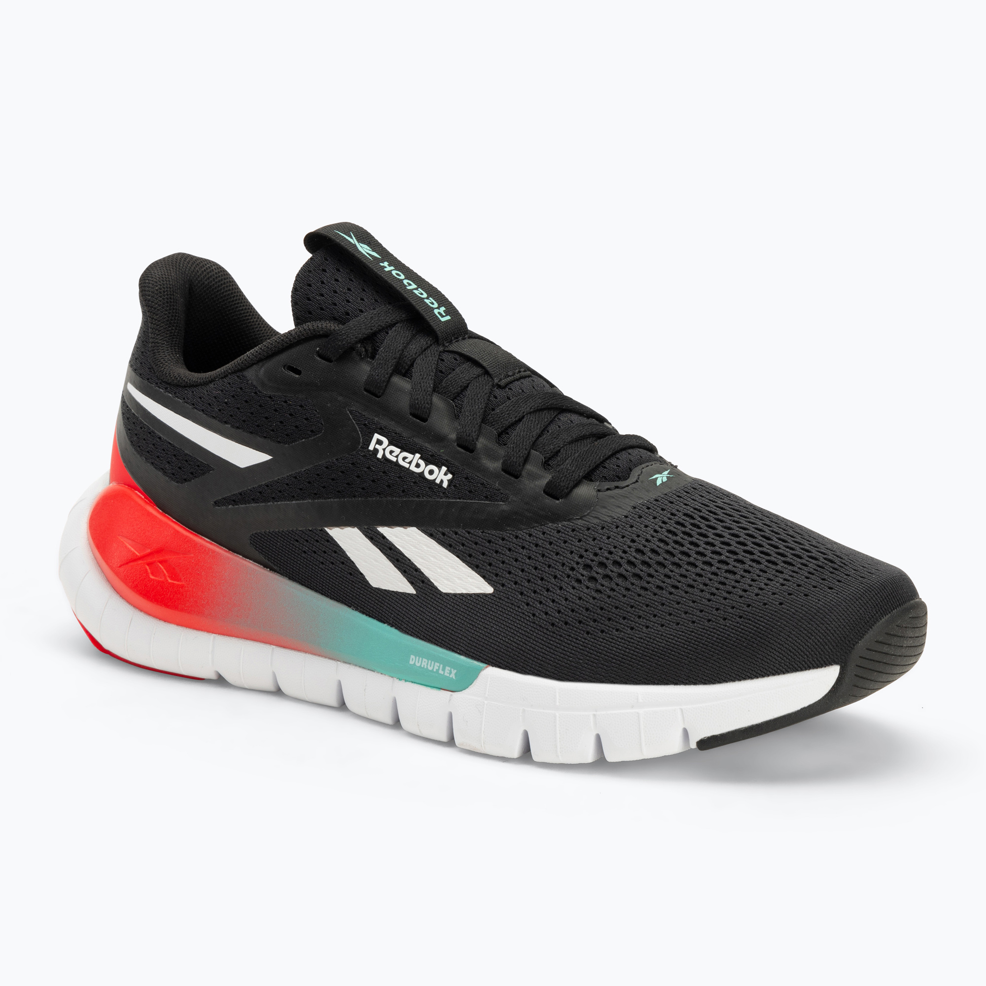 Reebok Flex Trainer black/energy red/ai aqua men's training shoes (40 EU)