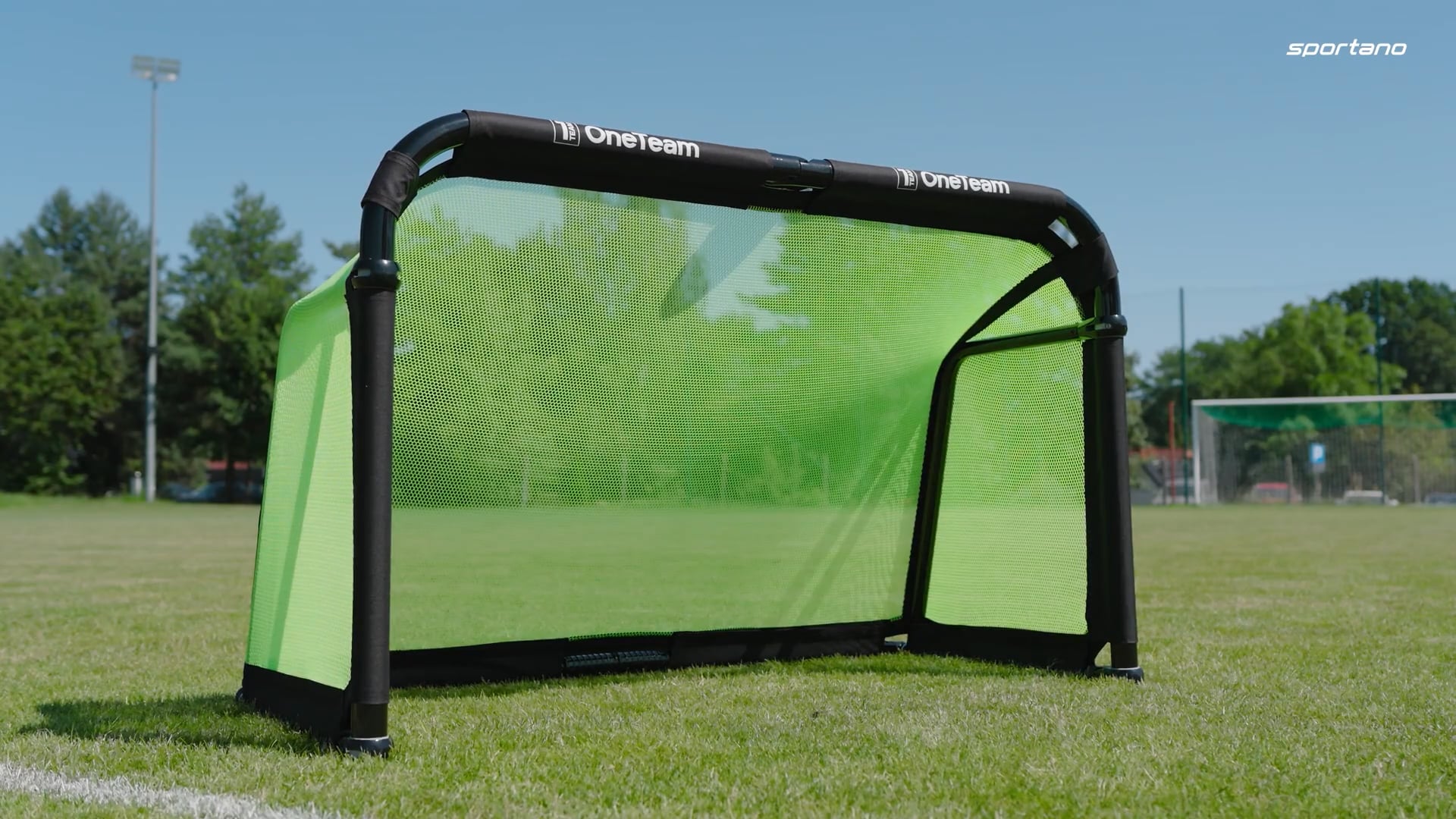 Football goal OneTeam SWIFTGOAL 150 x 90 cm foldable black/green