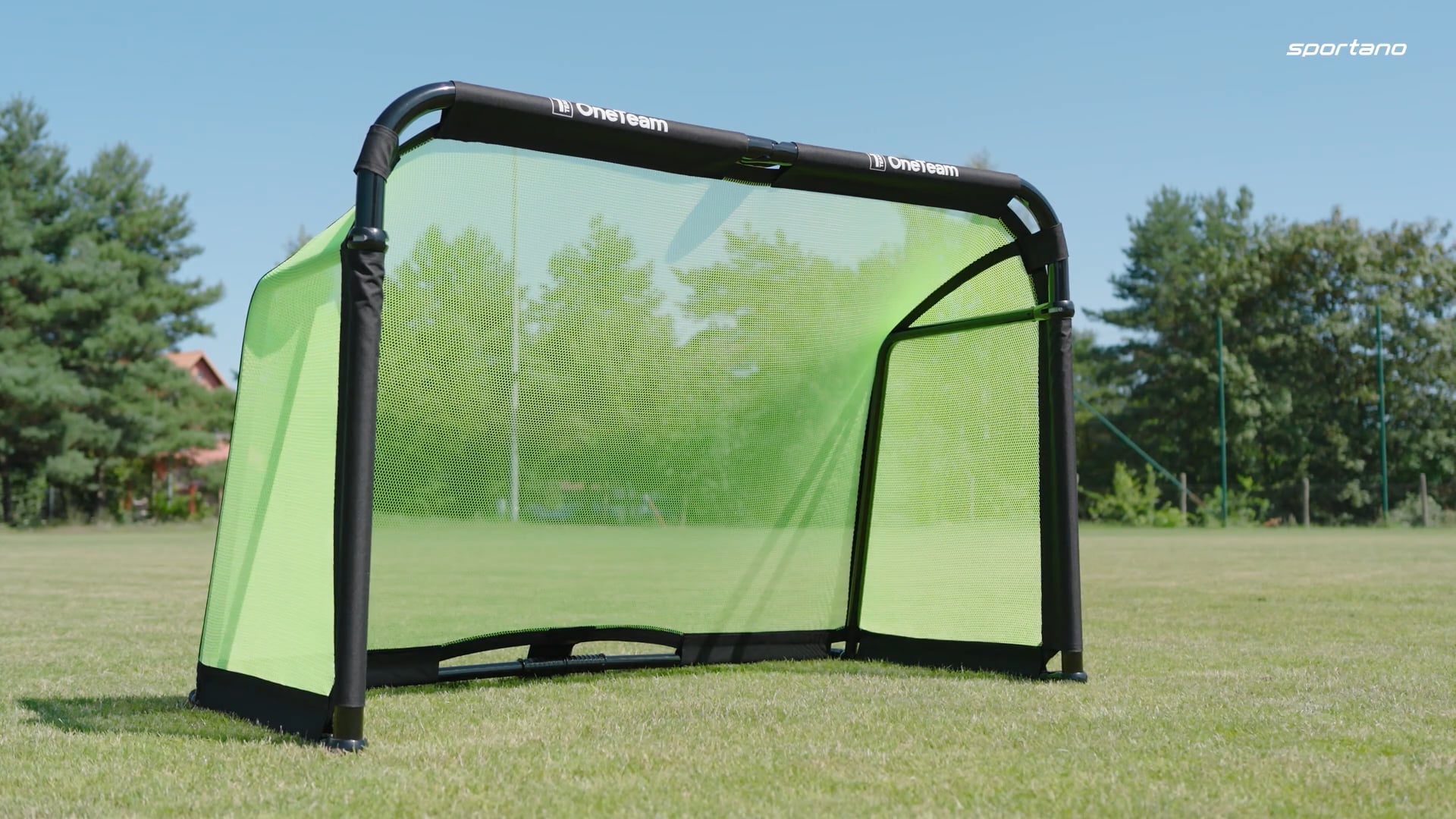 Football goal OneTeam SWIFTGOAL 180 x 120 cm foldable black/green